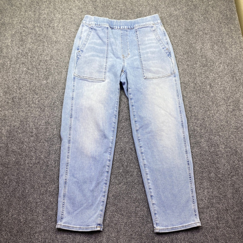 Madewell Pull On Jeans Light Wash MD727 XS Tapered Leg Utility Pockets Grunge